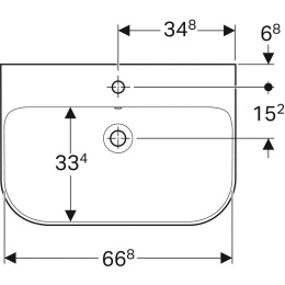 Geberit Smyle Square 500.248.01.1 Раковина, подвесная
