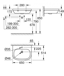 Grohe Euro Ceramic 39323000 Раковина подвесная