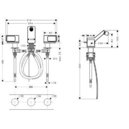 Hansgrohe Axor Urquiola 11223000 Смесительдля биде