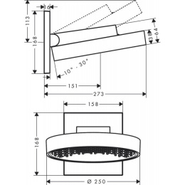 Верхний душ Hansgrohe (26227000) хром