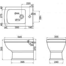 Биде BelBagno Romance BB300BH, подвесное