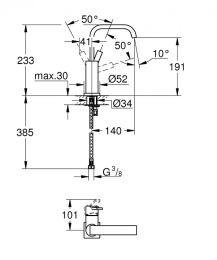 Фото Grohe Allure 23076000 Смеситель для раковины, стандартный