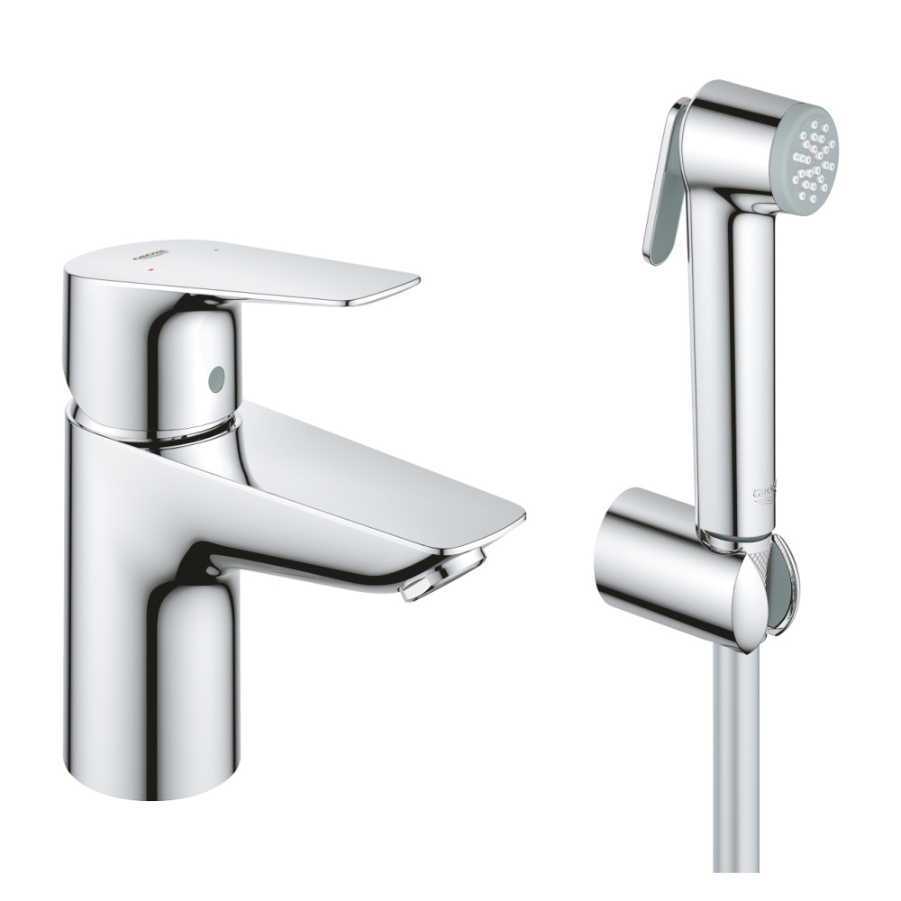 Фото Смеситель для раковины Grohe BauEdge New 23757001 с душем с минибиде лейкой