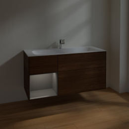 Villeroy Boch Finion F060GKGN Тумба под раковину 1196х498 мм (anthracite matt/walnut veneer)