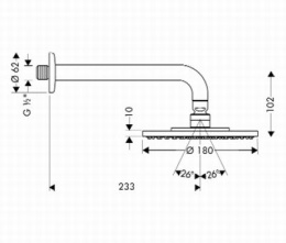 Верхний душ Hansgrohe Raindance (27471000) хром