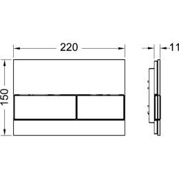 Клавиша смыва Tece TECEsquare (9240803)