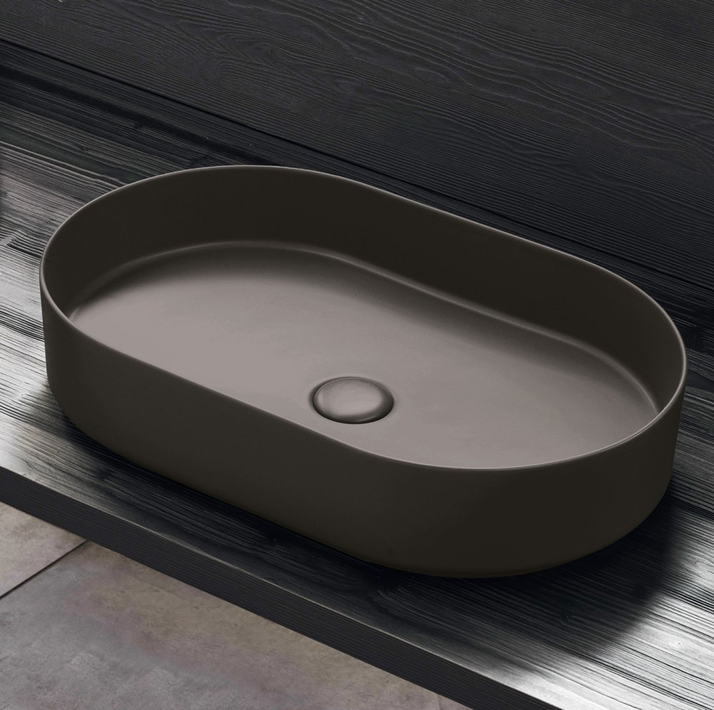 Ceramica CIELO Shui Comfort SHCOLAO60 FN - Раковина накладная на столешницу 60*38 см (Fango)