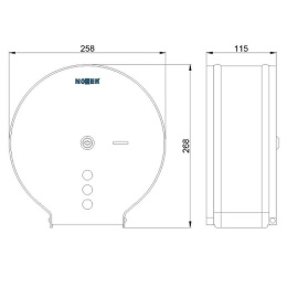 Диспенсер туалетной бумаги Nofer 05006.B Нержавеющая сталь глянцевая