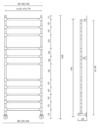 Полотенцесушитель водяной Margaroli Sereno (Серено) 484-11 (325мм), 4843211CRN