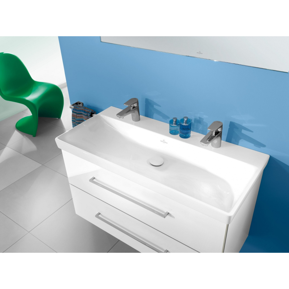 Раковина для ванной 100 см Villeroy&Boch Avento (4156A1RW) белый камень