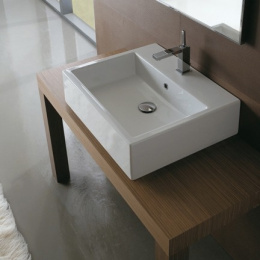 Фото Раковина накладная Globo Stone (SCQ51.BI) белый