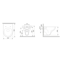 Унитаз подвесной Am.Pm Gem (C901700SCmb) белый, черный