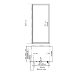 Фото Душевой уголок WasserKRAFT Salm 27I29, прямоугольный,100 см
