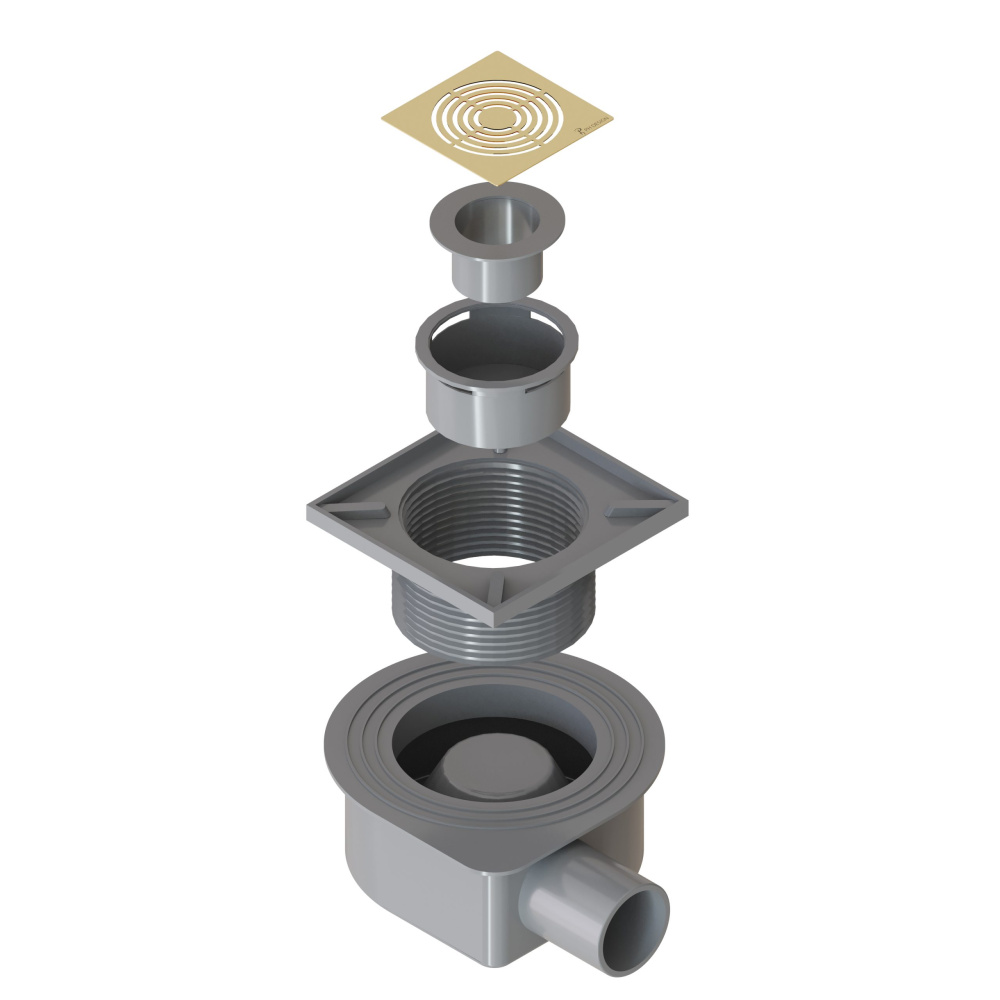 Фото Душевой трап Boheme Smart Design (984-10-G) золото