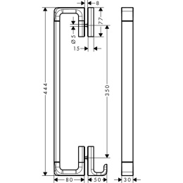 Ручка для душевой двери Axor Universal Accessories 42837000