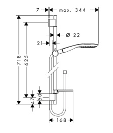 Фото Душевой гарнитур Hansgrohe Raindance (27856400) хром, белый