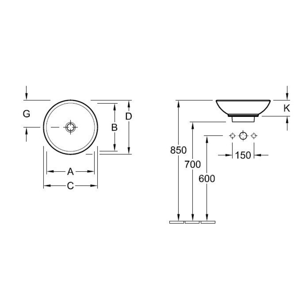 Раковина 51440001 VILLEROY&BOCH Loop Friends