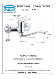 Фото Смеситель для кухни Remer Kiss RR K41S