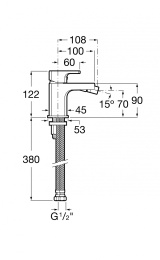 Смеситель для биде Roca L90 (5A6A01C00) хром