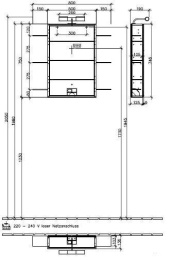 Шкаф зеркальный навесной 85481000 VILLEROY&BOCH Face to Face, 800 x 750 820 x 135 мм