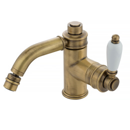 Фото Смеситель для биде Migliore Ermitage 24998 ручка сбоку белая, бронза