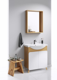 Фото Зеркало в раме AQWELLA Basic BAS0207DZ 60х75 см