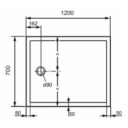Душевой поддон Huppe PURANO 120 x 70 x h4 см, 202166.055, из искусственного камня