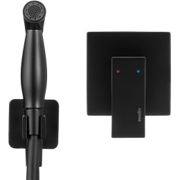 Гигиенический душ со смесителем Swedbe Platta 5549B Черный матовый