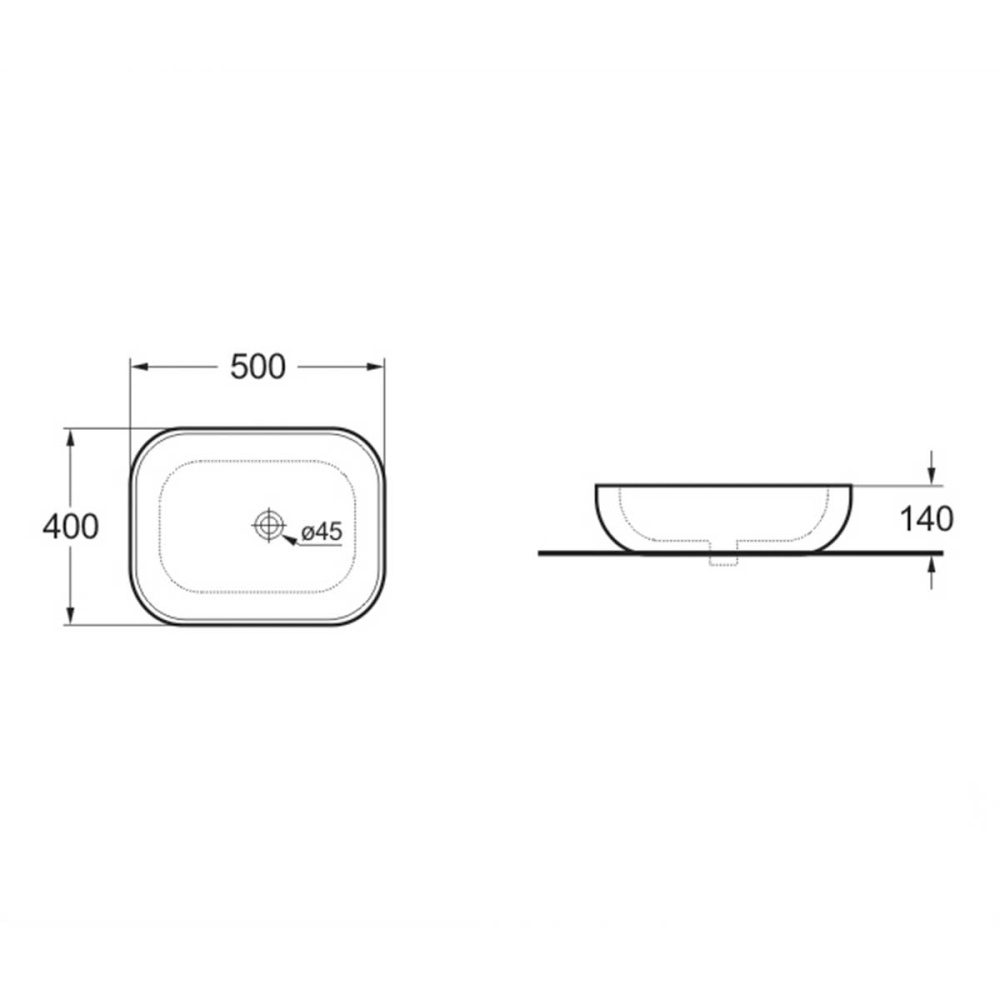 Фото Раковина керамическая Vincea (VBS-101MG) матовый серый