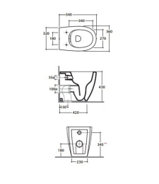 Унитаз напольный Globo 4ALL (MD004.BI) белый