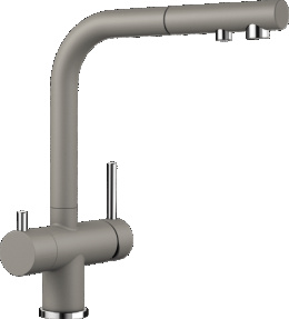 Фото Blanco Fontas 525206 Смеситель для кухни, выдвижной излив, встроенный излив для питьевой воды с запо