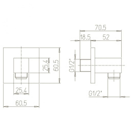 Фото Вывод для воды Paini 50YO503PQ черный