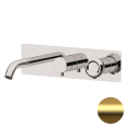 Смеситель для ванны Remer Element ET54D2BG, золото брашированное