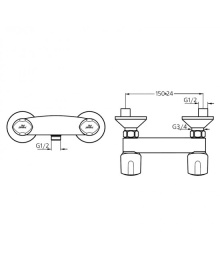 Смеситель Ideal Standard Euroflow New B2510AA для ванны/душа