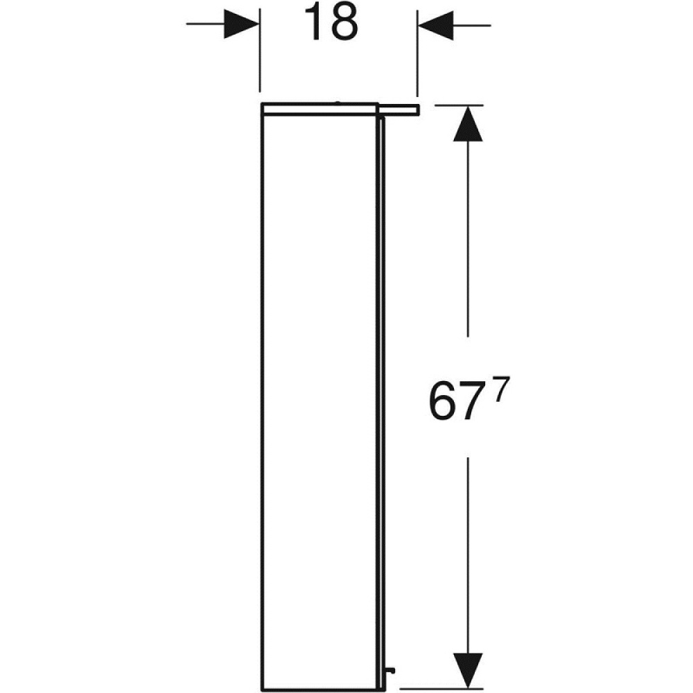 Фото Geberit Option 500.258.00.1 Шкафчик зеркальный, 2 дверцы распашные