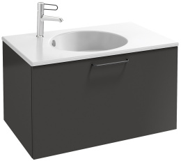 Тумба под раковину Jacob Delafon Odeon Rive Gauche 70 см, EB2511-RX-N14, цвет серый антрацит, ручки 