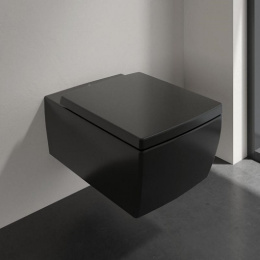 Фото Унитаз подвесной Villeroy&Boch Memento 2.0 (4633R0R7) черный, фаянс
