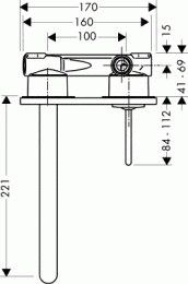 Фото Hansgrohe Axor Steel 35115800 Смеситель для раковины 221 мм (нерж.сталь)