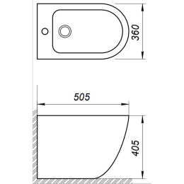 Биде напольное BelBagno SFERA-R BB2141B