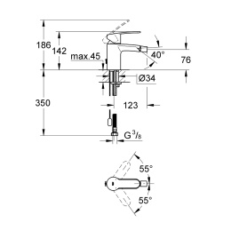 Grohe Eurostyle Cosmopolitan 33566002 Смеситель для биде, стандартный