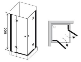 Душевой уголок Ravak SmartLine (1SV77A00Z1), хром