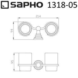 Sapho Diamond 1318-05 Стакан DIAMOND для зубных щеток, бронза