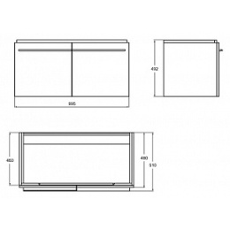 Ideal Standard Daylight 100 светлый дуб