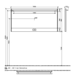 Зеркало 988601BM VILLEROY&BOCH Central Line, 1650 x 810 x 150 мм