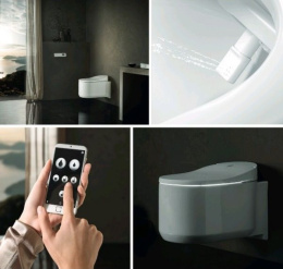 Инсталляция Grohe с безободковым унитазом Grohe Sensia Arena 39354SH0 с биде и феном, сиденье с микр
