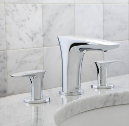 Фото Смеситель для раковины Hansgrohe PuraVida (15063000) хром, белый