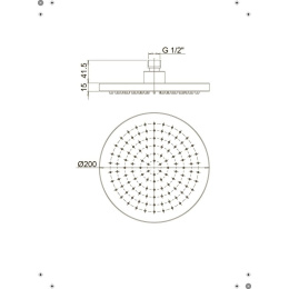 Фото Верхний душ Paini 50CR759TCARE20E хром