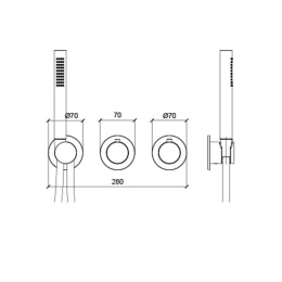 Фото Внешняя часть ALMAR E180133.HB термостатического смесителя