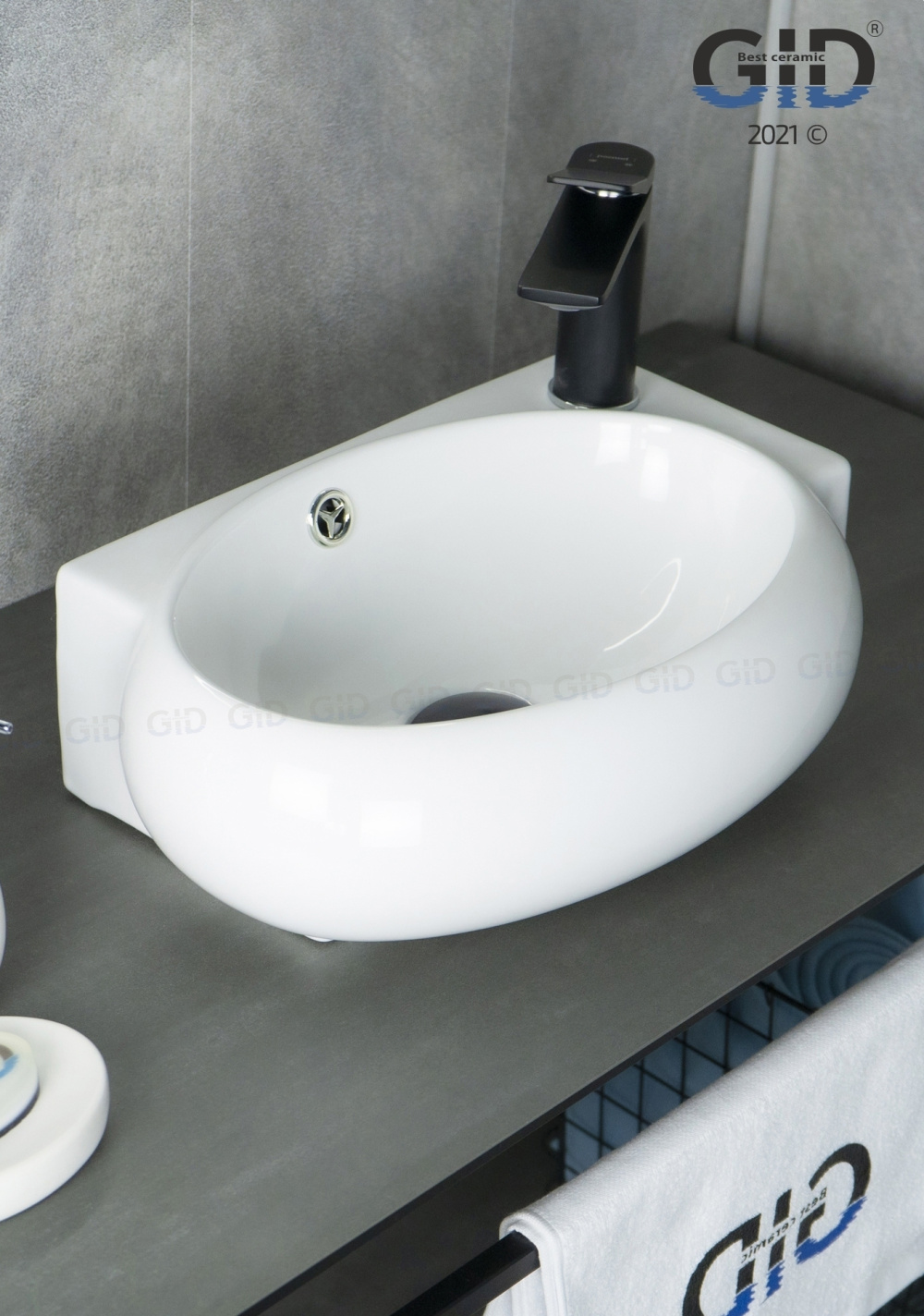 Фото Раковина подвесная Gid N9100L (Чаша слева)