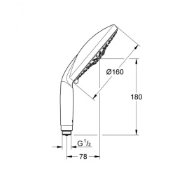 Grohe Rainshower 28765000 Душ ручной, 4 вида струи